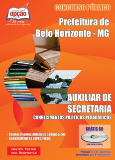 Prefeitura de Belo Horizonte - MG-AUXILIAR DE SECRETARIA-AUXILIAR DE BIBLIOTECA