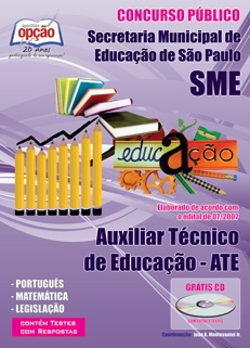 Secretária Municipal de Educação de de São Paulo / SP-AUXILIAR TÉCNICO DE EDUCAÇÃO (ATE) 