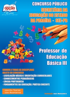 Secretaria do Estado e Educação do Estado da PB -PROFESSOR DE EDUCAÇÃO BASICA 3