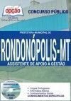 Prefeitura Municipal de Rondonópolis / MT - ASSISTENTE DE APOIO À GESTÃO
