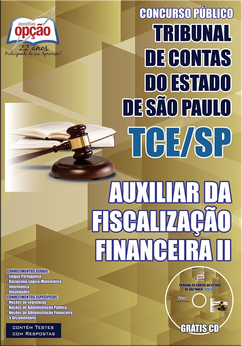 Tribunal de Contas do Estado / SP (TCE/SP)-AUXILIAR DA FISCALIZAÇÃO FINANCEIRA  II