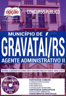 Concurso Município de Gravataí 2018-AGENTE ADMINISTRATIVO II