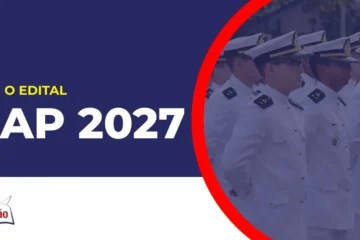 Imagem com fundo azul divulgando o Concurso Marinha CAP