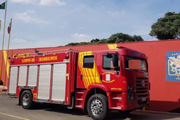 ônibus do aprovado no concurso Bombeiros PR Cadete