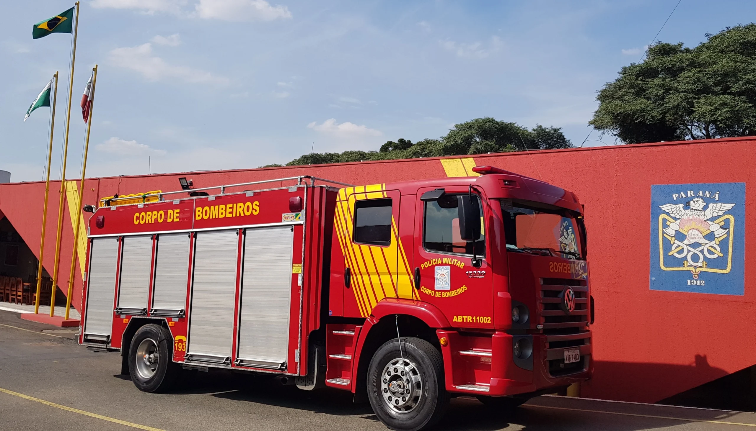 ônibus do aprovado no concurso Bombeiros PR Cadete