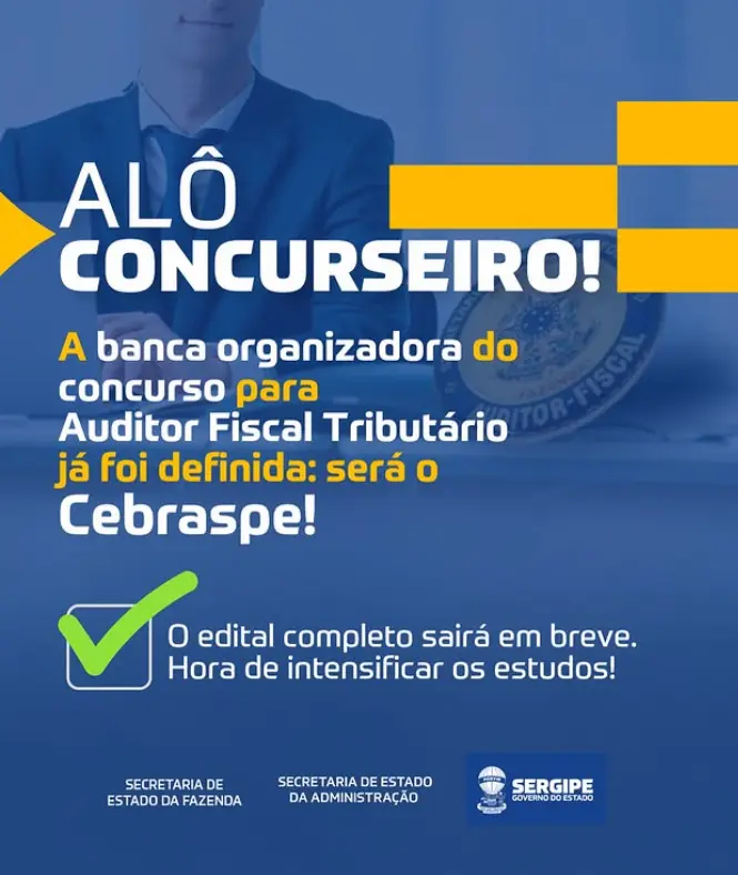 Publicação sobre a banca do concurso sefaz se