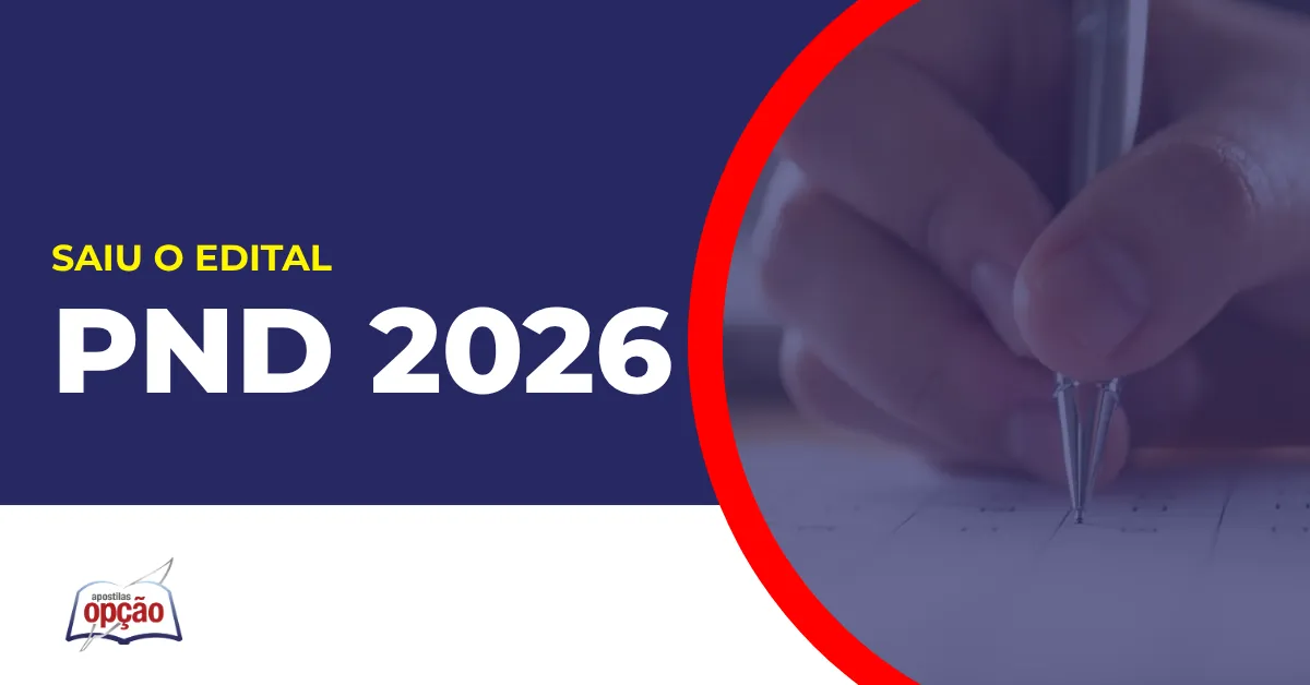 Imagem com fundo azul divulgando o Prova Nacional Docente 2026