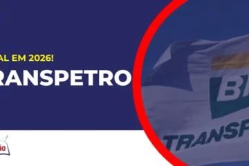 Imagem com fundo azul divulgando o Concurso Transpetro