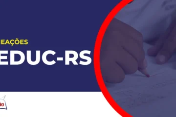 Imagem com fundo azul divulgando o Concurso Seduc RS 2026