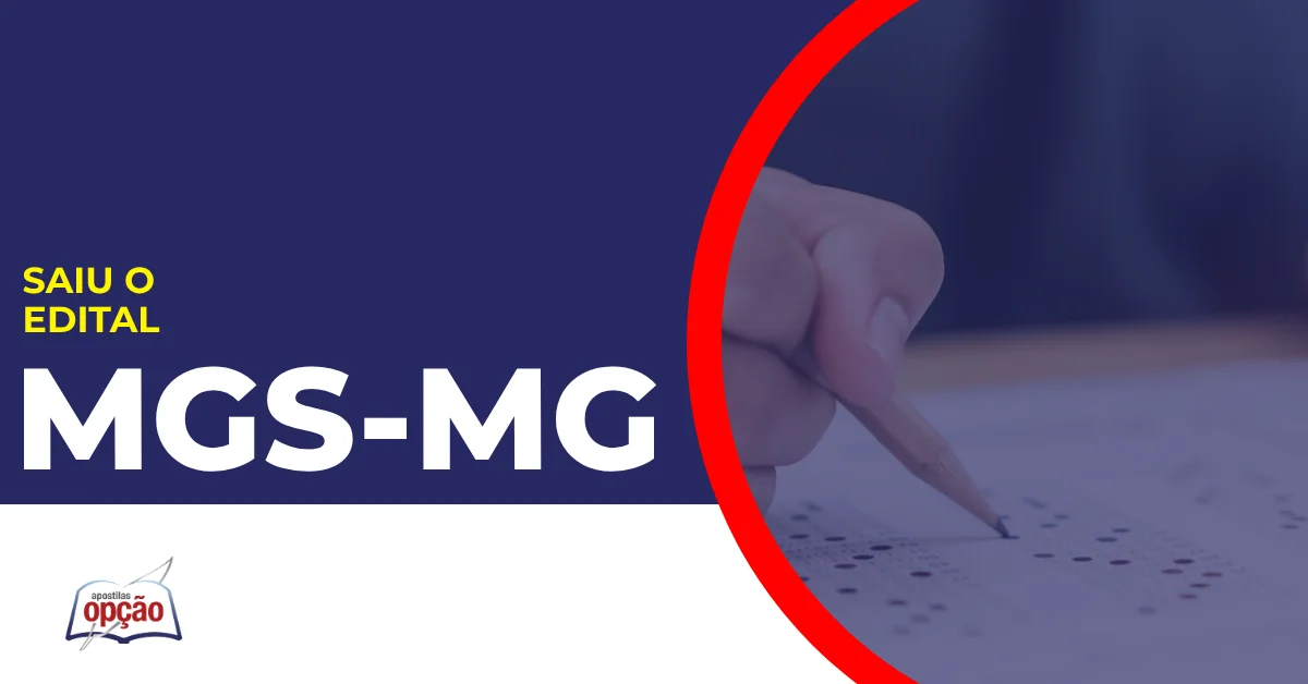 imagem com fundo azul divulgando o Concurso MGS