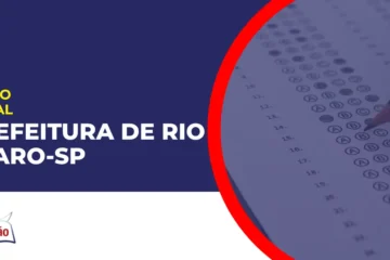 Imagem com fundo azul divulgando o Concurso Prefeitura de Rio Claro SP