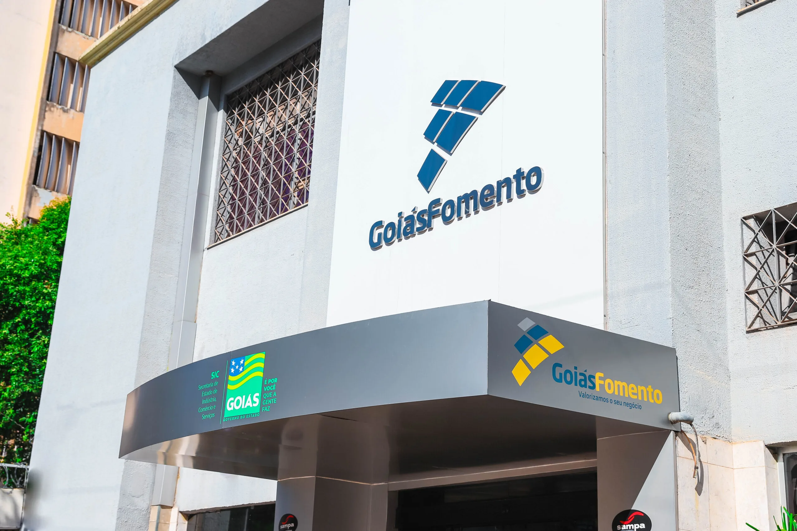 Fachada do prédio Goiás Fomento onde os candidatos do concurso Goiás Fomento vão trabalhar.