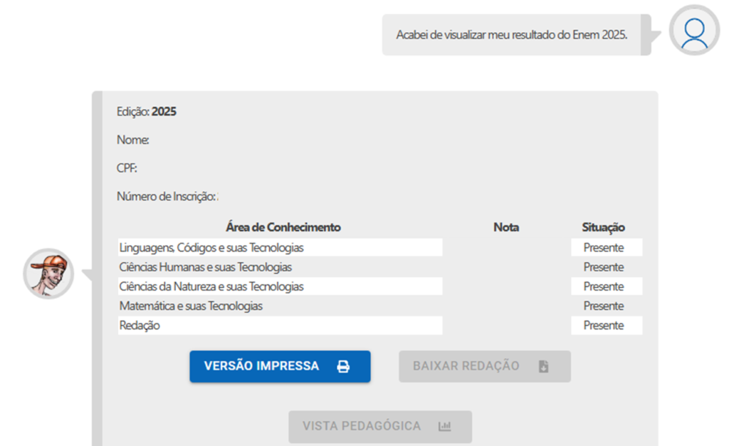 Passo 5: Confira suas notas ENEM. Concurso 2026
