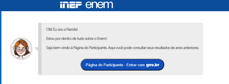 Passo 1: Acesse a Página do Participante ENEM. Concurso 2026.