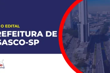 Imagem com fundo azul divulgando o Concurso Prefeitura de Osasco SP