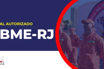 Imagem com fundo azul divulgando o Concurso CBMERJ