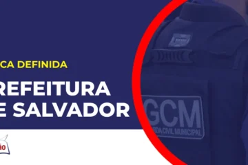 Imagem com fundo azul divulgando o Concurso Prefeitura de Salvador