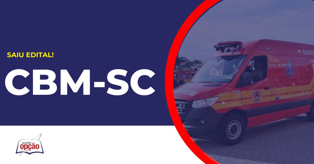 Ambulância CBM SC. Concurso Bombeiros SC