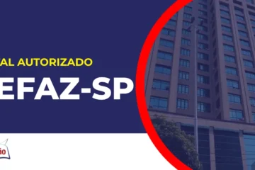 Imagem com fundo azul divulgando o Concurso Sefaz SP