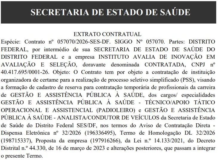 Concurso SES DF: Situação atual!