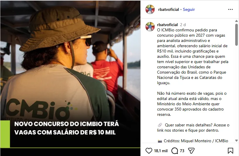 Concurso ICMBio: Novo edital solicitado para 2027!