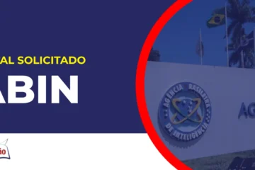 Imagem com fundo azul divulgando o Concurso Abin