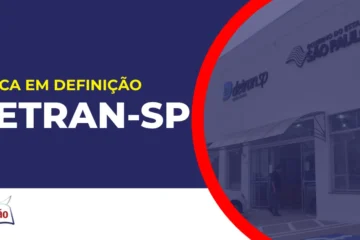 Imagem com fundo azul divulgando o Concurso Detran SP 2026