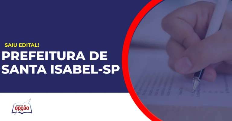 Pessoa preenchendo gabarito concurso Prefeitura de Santa Isabel