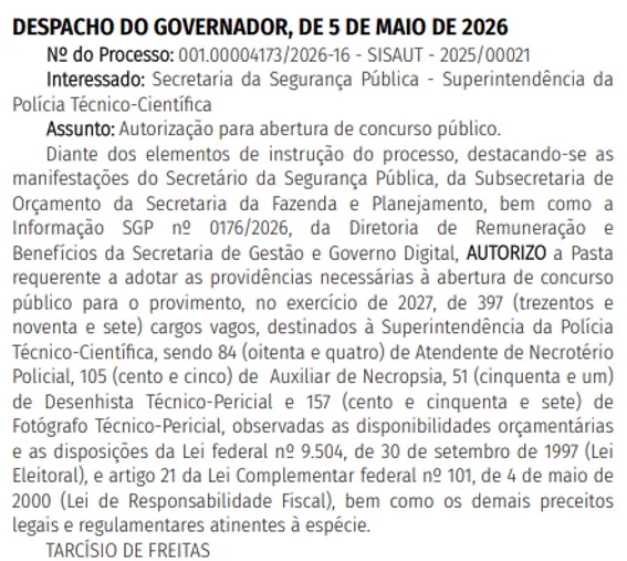 Concurso Polícia Científica SP