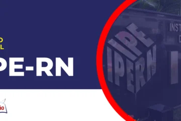 Imagem com fundo azul divulgando o Concurso Ipern