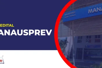 Imagem com fundo azul divulgando o Concurso ManausPrev 2026