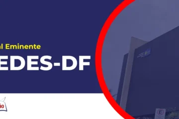 Imagem com fundo azul divulgando o Concurso SEDES DF 2026