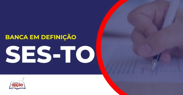 Imagem com fundo azul divulgando o Concurso SES TO
