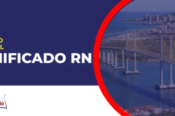 Imagem com fundo azul divulgando o Concurso Unificado RN