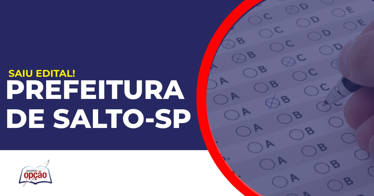 Pessoa preenchendo gabarito do concurso Prefeitura de Salto SP