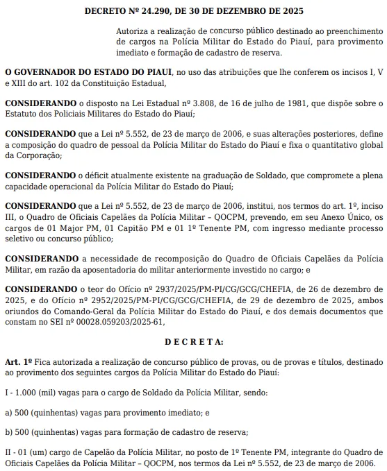 Concurso PM PI