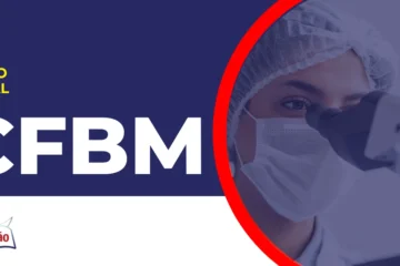 Imagem com fundo azul divulgando o Concurso CFBM