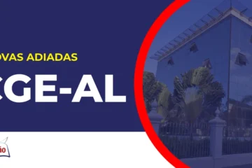 Imagem com fundo azul divulgando o Concurso CGE AL
