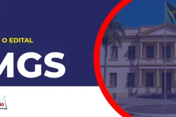 Imagem com fundo azul divulgando o Concurso MGS