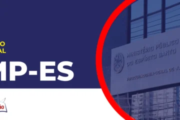 Imagem com fundo azul divulgando o concurso MP ES