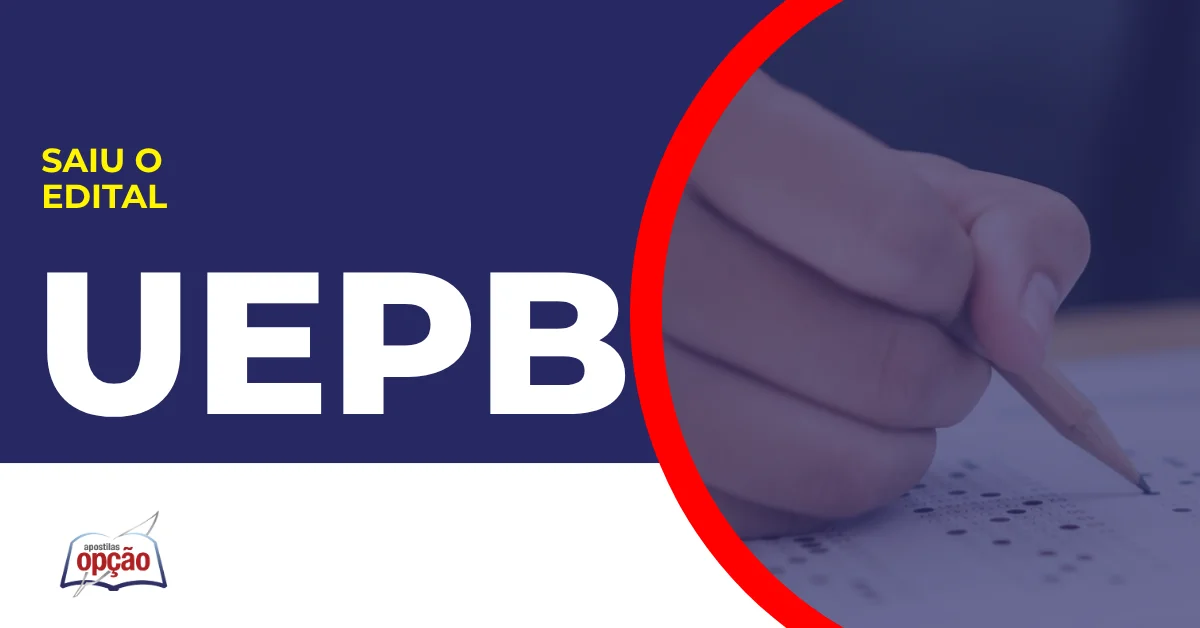 Imagem com fundo azul divulgando o Concurso UEPB