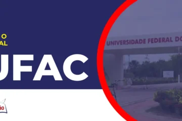 Imagem com fundo azul divulgando o Concurso UFAC 2026