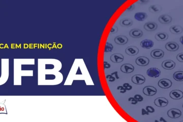 Imagem com fundo azul divulgando o Concurso UFBA