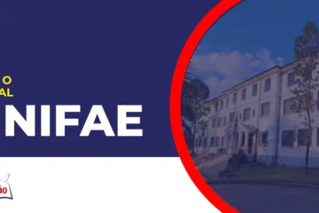 Imagem com fundo azul divulgando o Concurso Unifae