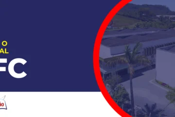 Imagem com fundo azul divulgando o Concurso IFC