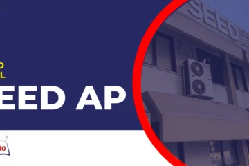 Imagem com fundo azul divulgando o concurso Seed Ap
