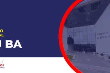 imagem com fundo azul divulgando o concurso TJ BA Juiz