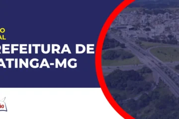 Imagem com fundo azul divulgando o Concurso Prefeitura de Ipatinga MG