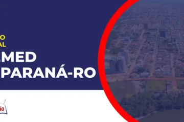 Imagem com fundo azul divulgando o Concurso SEMED Ji-Paraná RO
