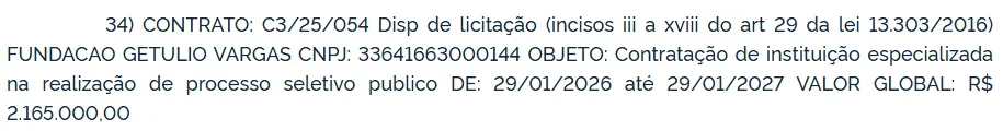 EXTRATOS DE INSTRUMENTOS CONTRATUAIS